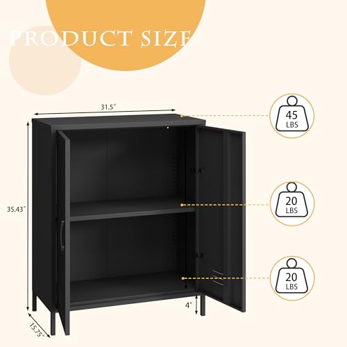 White 2 Door Steel Storage Cabinet I4278