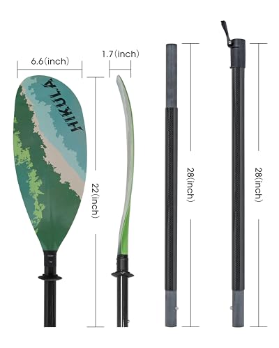 Adjustable Carbon Shaft PP Blade Kayak Paddle V60851