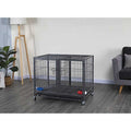 44 in. Stackable Cat & Dog Crate with Divider & Water Bowls H10096
