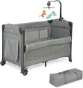 3 in 1 Baby Bedside Sleeper with Mattress and Carry Bag Y42878