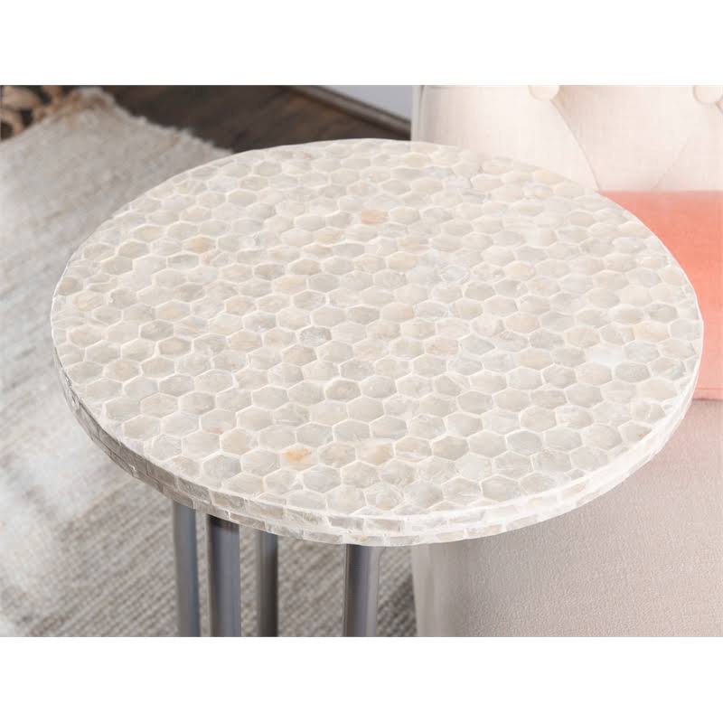 Silver Metal Accent C Table G196981