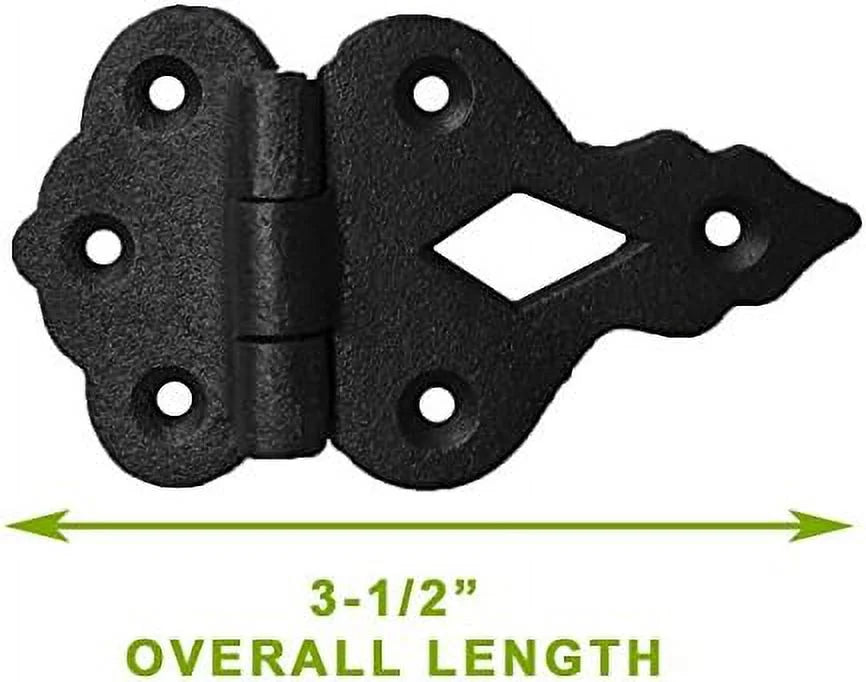 Black Wrought Iron 3/8 In. Offset Cabinet Hinge, Pack Of 4 X20119