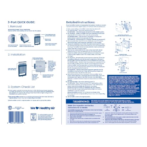 Water Panel Humidifier Filter Replacement Pack of 2 D61721