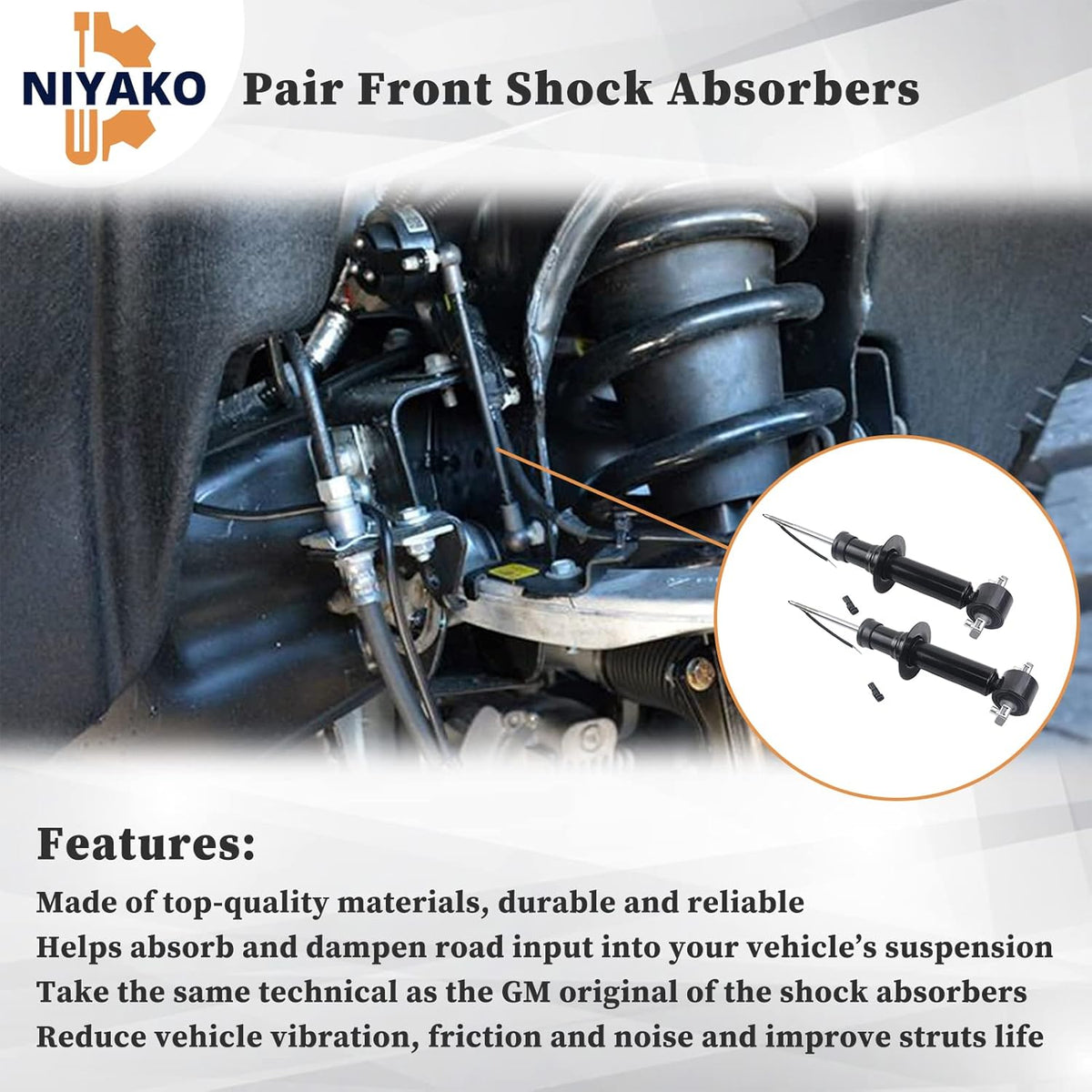 Front Shock Absorbers Pair A490
