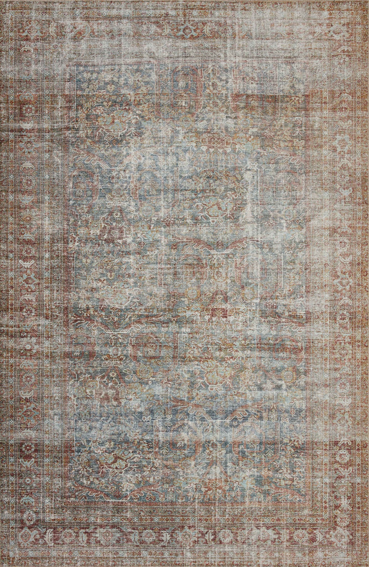 Lagoon Brick 5' x 7'6 Rug B13549
