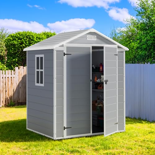 5' x 4' Resin Weather Resistant Outdoor Storage Shed with Floor F804