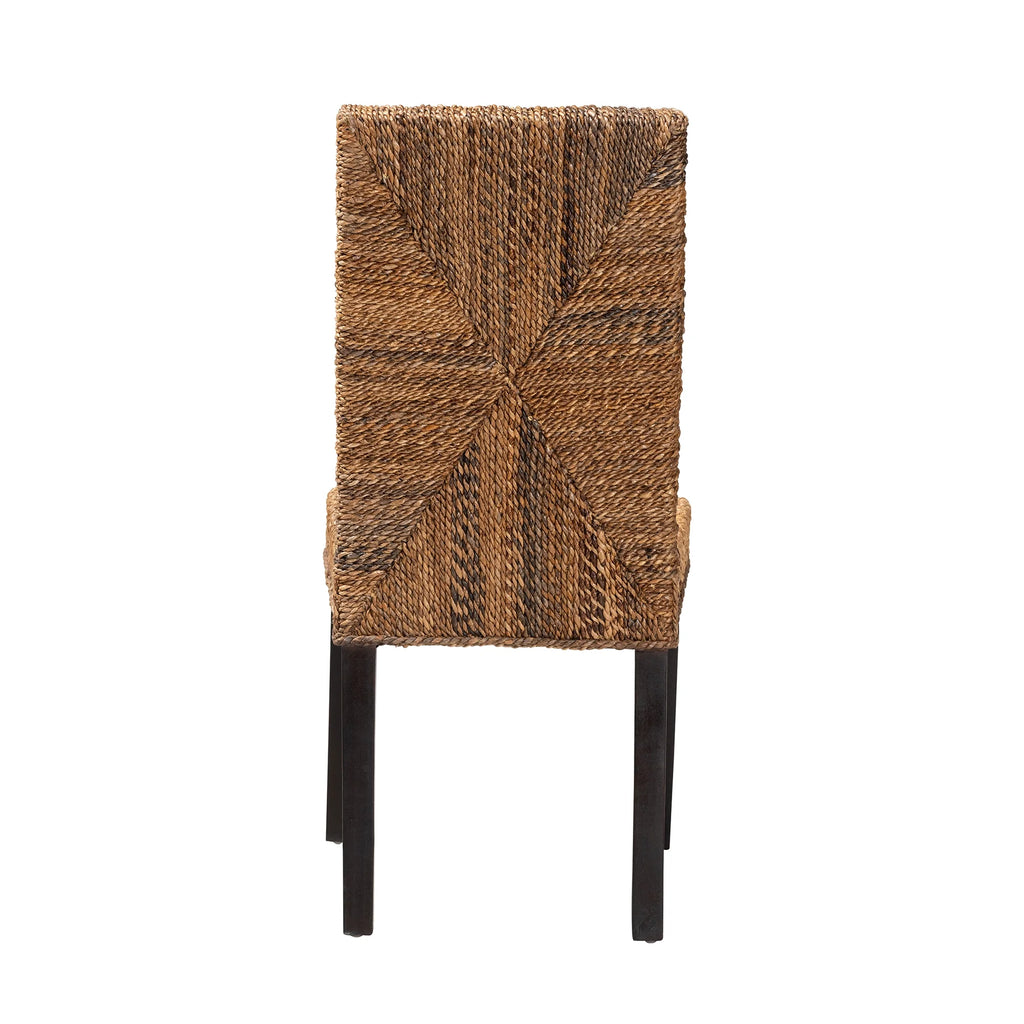 Dark Brown Mahogany Wood Dining Chair P1649