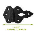 Black Wrought Iron 3/8 In. Offset Cabinet Hinge, Pack Of 4 X20119