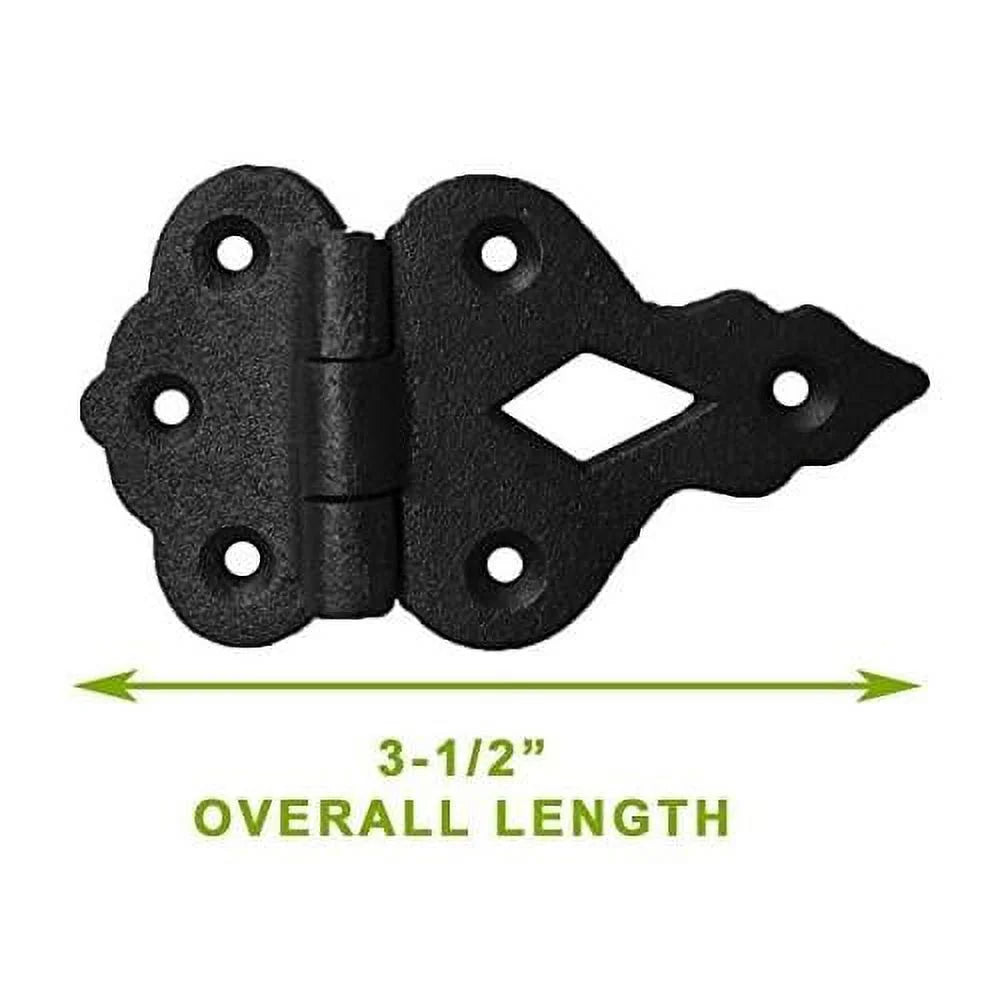 Black Wrought Iron 3/8 In. Offset Cabinet Hinge, Pack Of 4 X20119