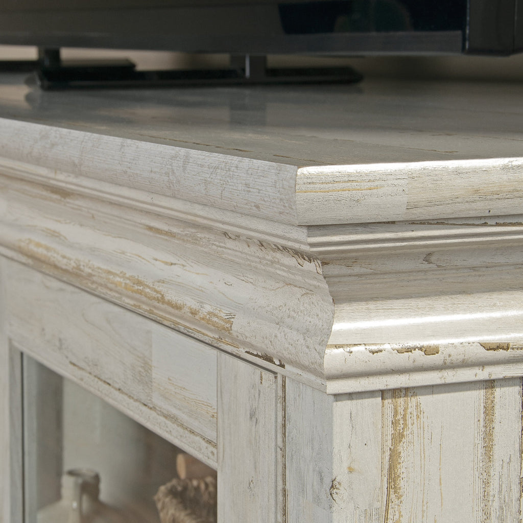 White Engineered Wood Storage Credenza R5536