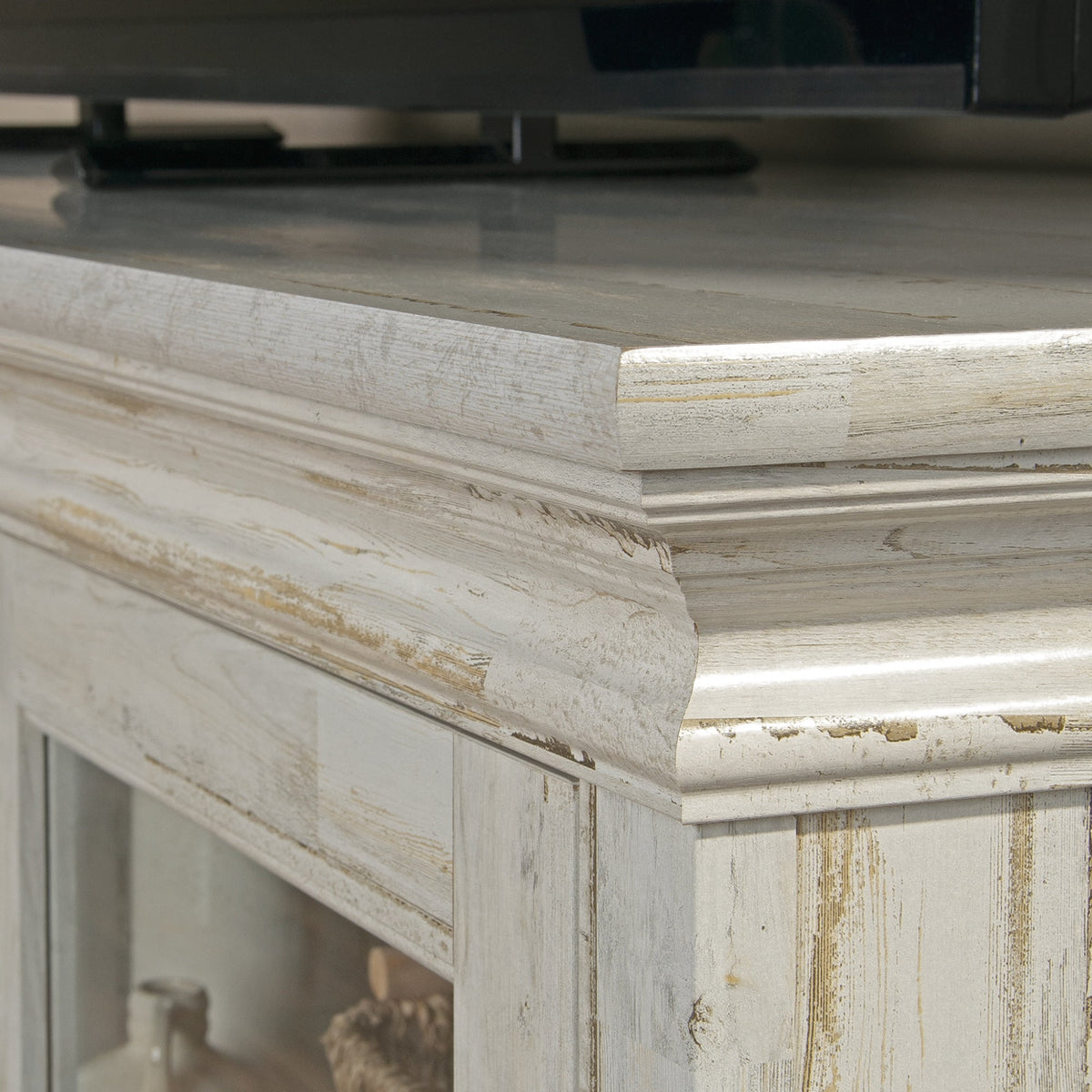 White Engineered Wood Storage Credenza R5536