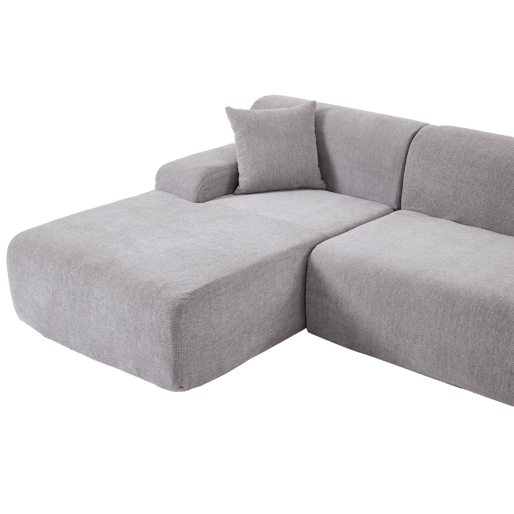 Gray L-Shape Modular Sectional Sofa Y47912