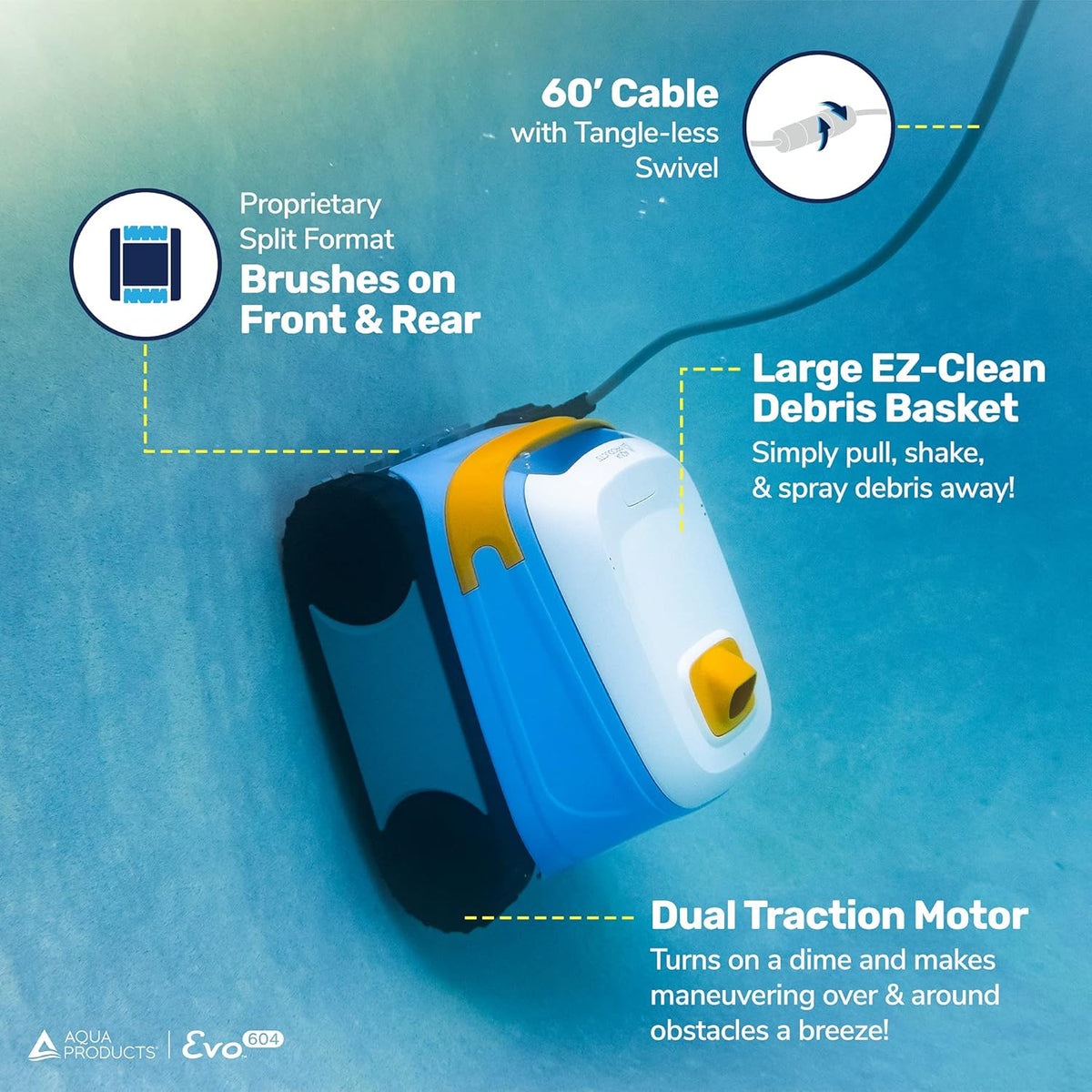 Robotic Pool Cleaner with 60ft Cable M449648