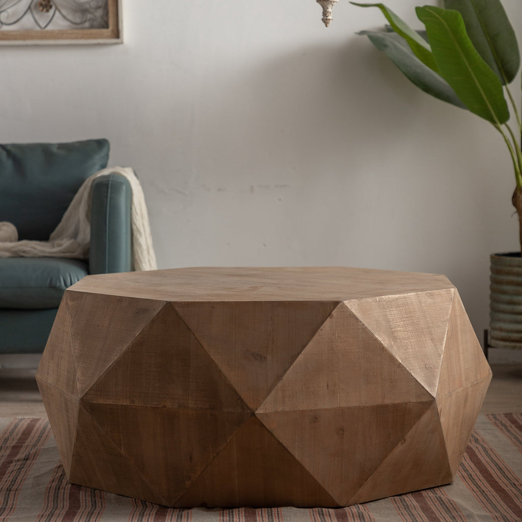 Vintage Retro Coffee Table with Embossed Design P322