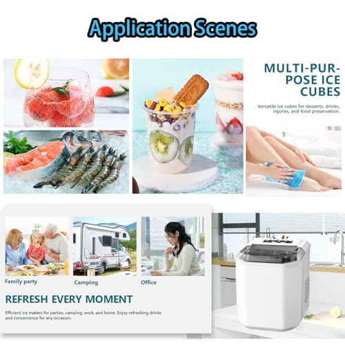 Counter Top Electric Ice Maker Machine with 1.3L, Black S18005