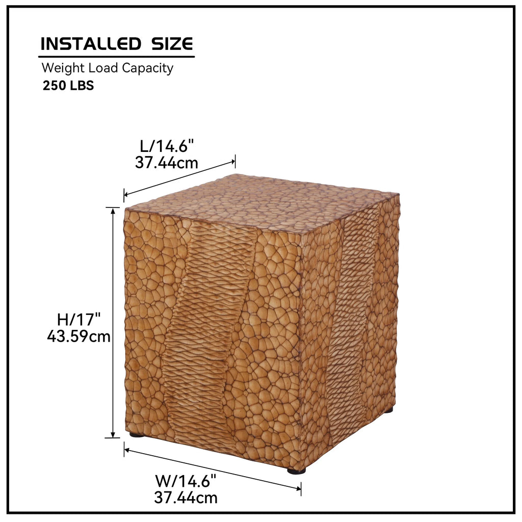 Lightweight Square Concrete Side Table Y26378