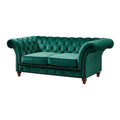Green Fabric Sloped Arm Loveseat A744496