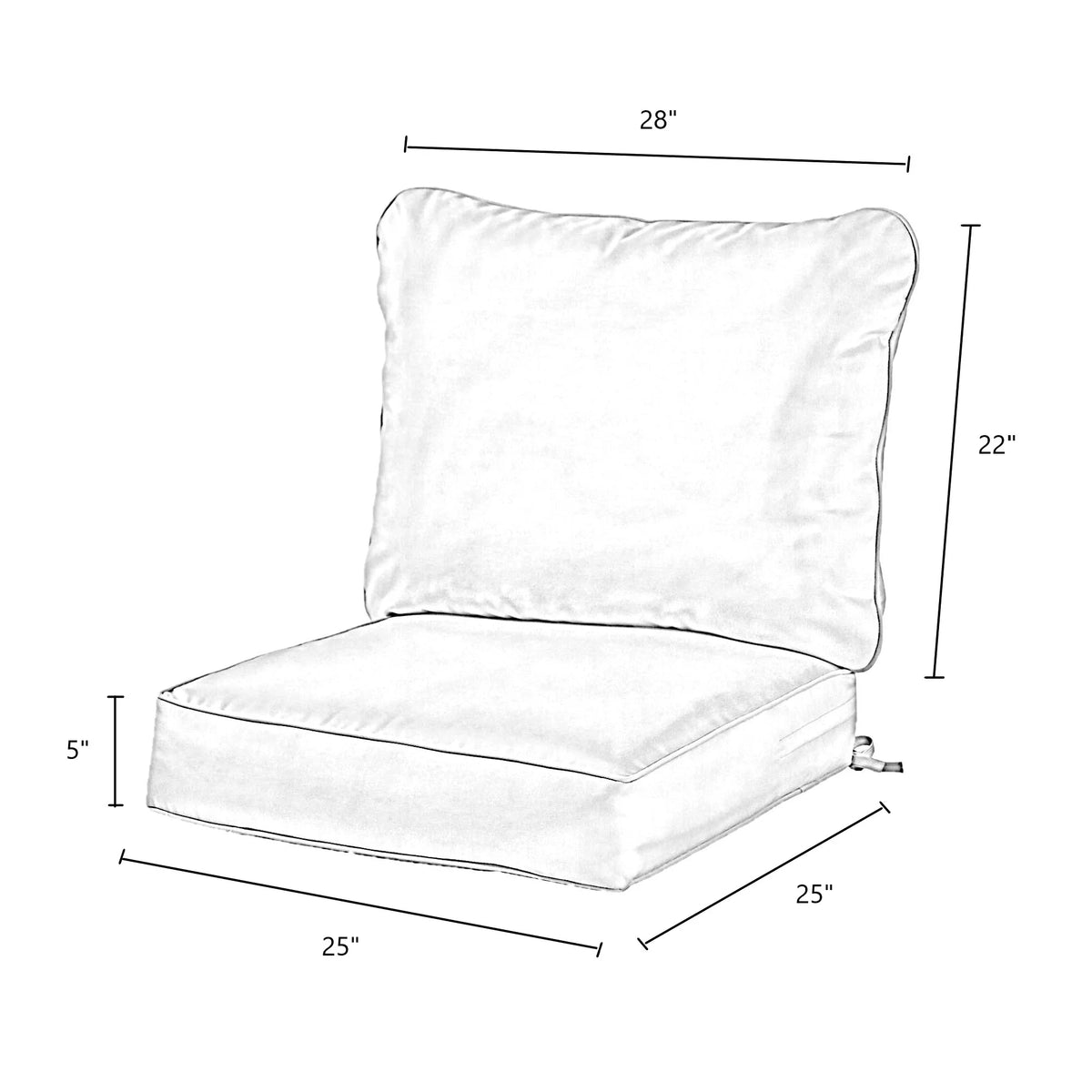 Indigo Lattice Outdoor Deep Seat Cushion Set J1123
