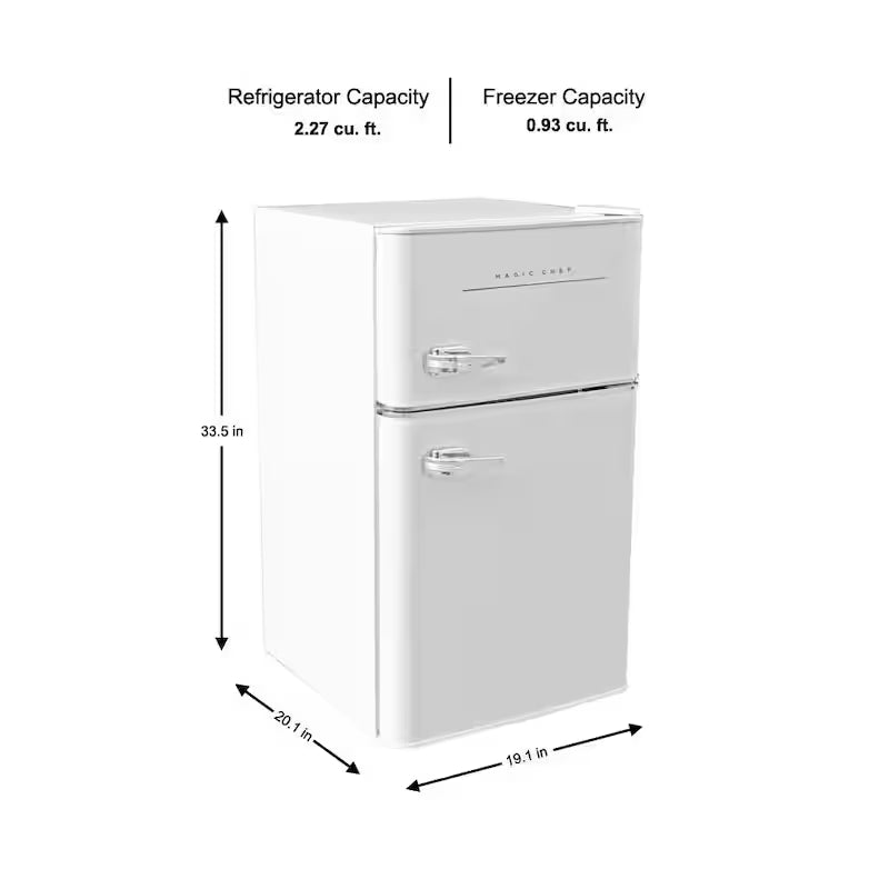 2 Door Mini Fridge in White G1873