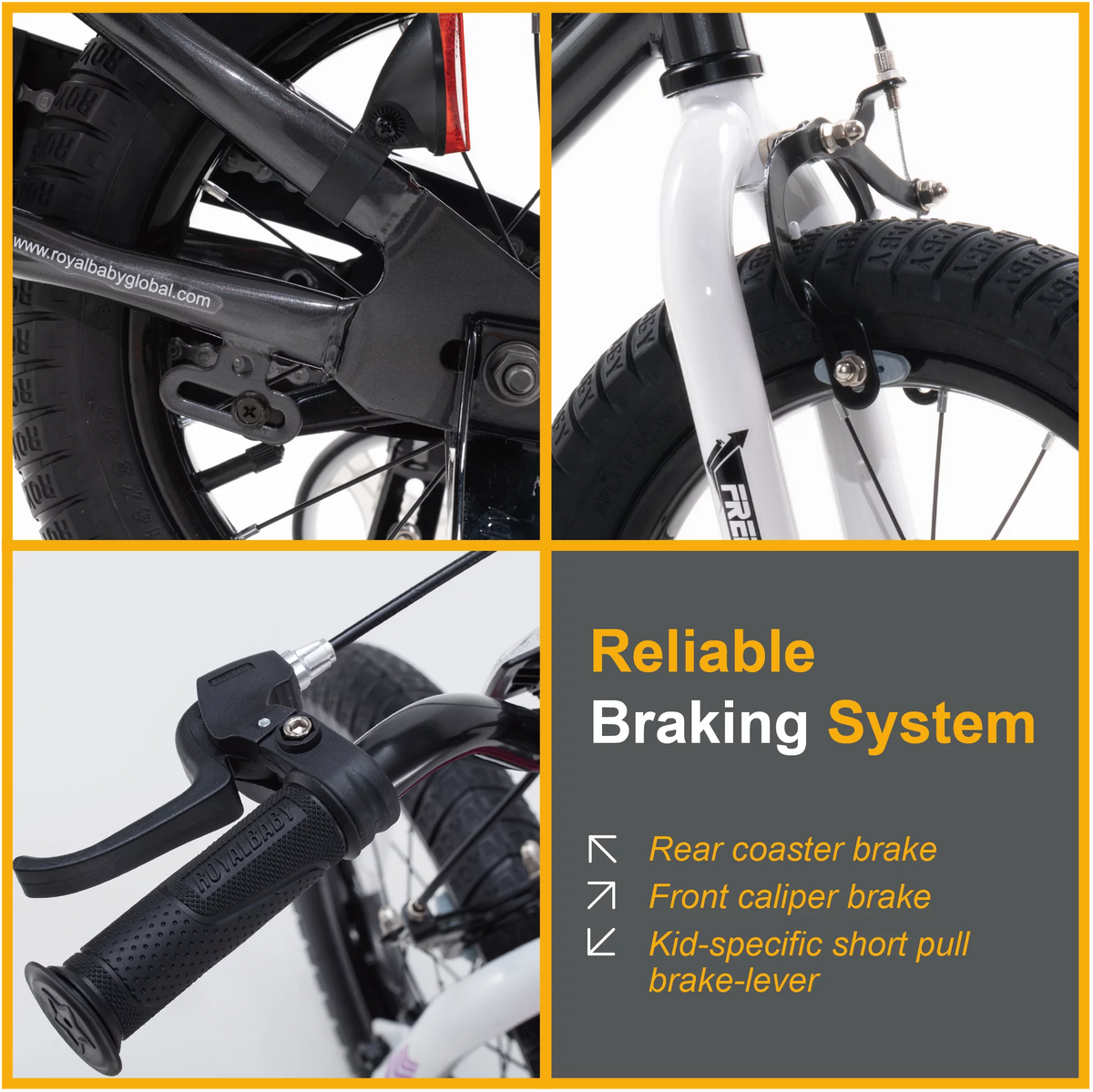 14 In Black Kids Bike with Training Wheels K22757