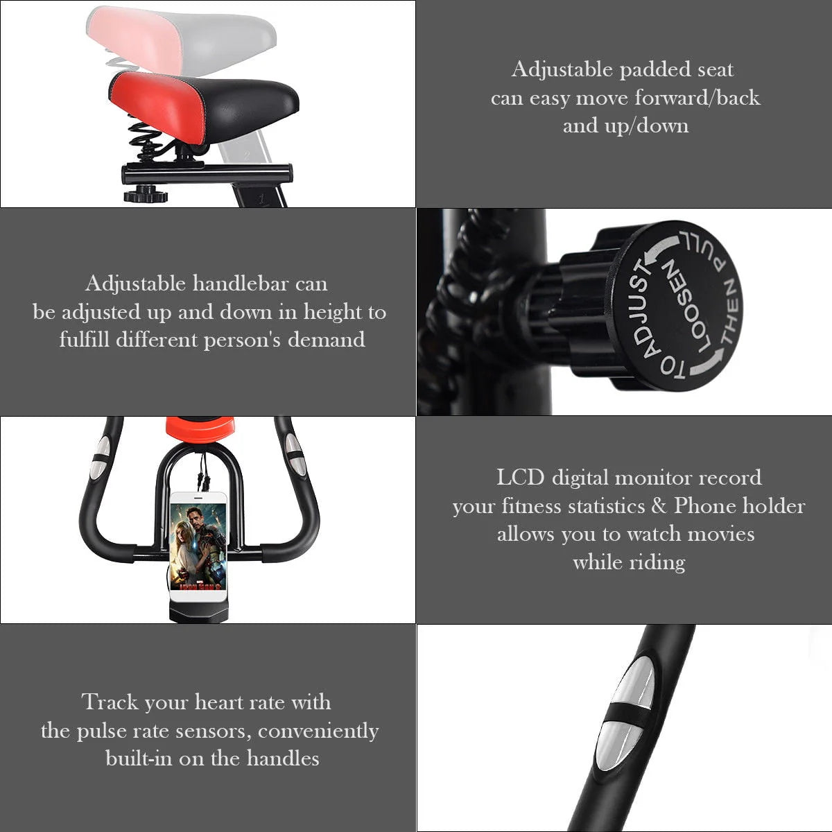 Indoor Cycling Bike with LCD Display D97598