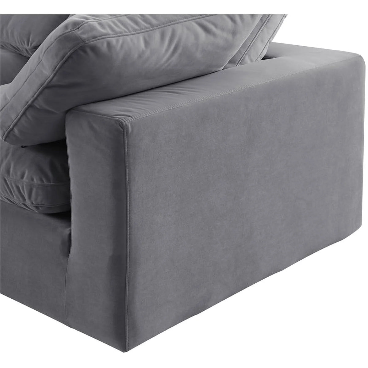 Grey Velvet Modular Sectional J320