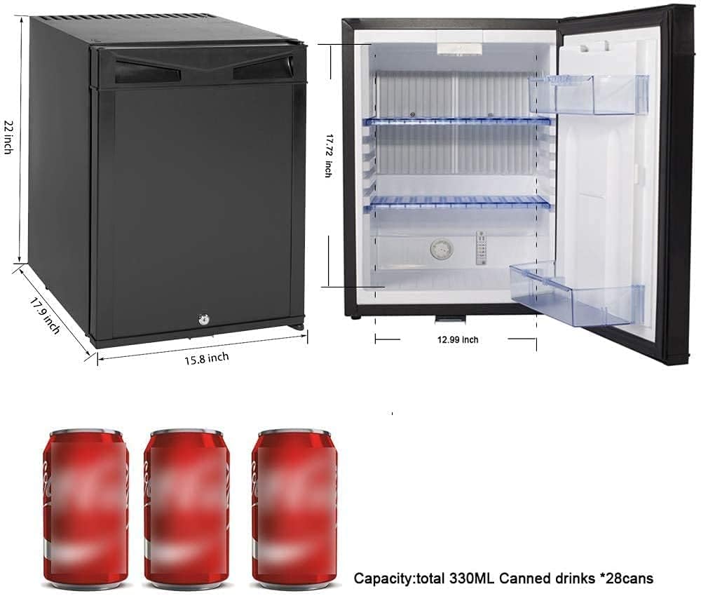 12V Compact Refrigerator with Lock, 36 qt F269