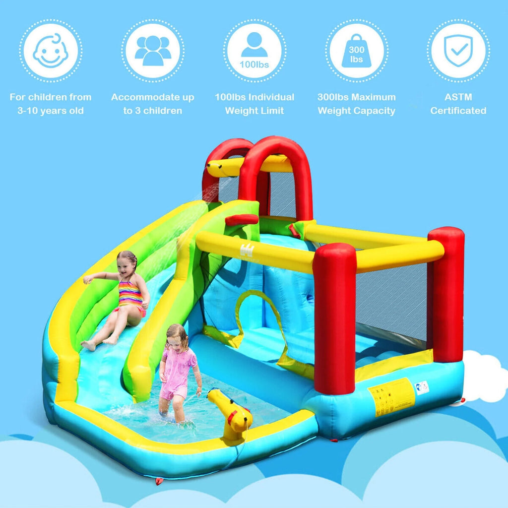 Inflatable Kids Water Slide Bounce House Splash Pool L646