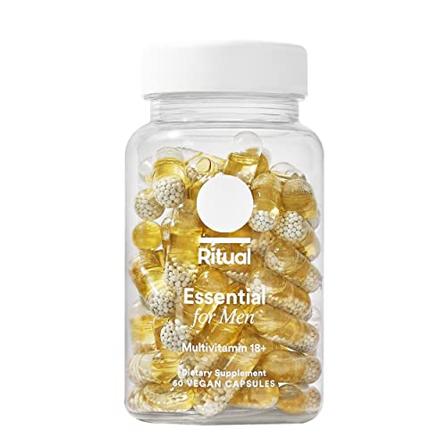Multivitamin for Men 18+ with Zinc, Vitamin A, D3, Omega-3 DHA, B12, K2, 60 Vegan Capsules B625368
