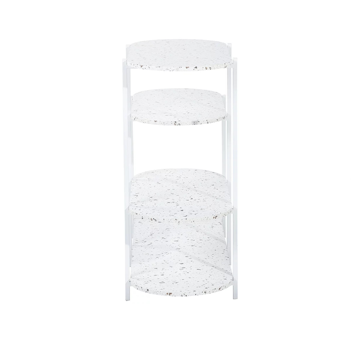 4-Tier Marble White Storage Shelf Z67956
