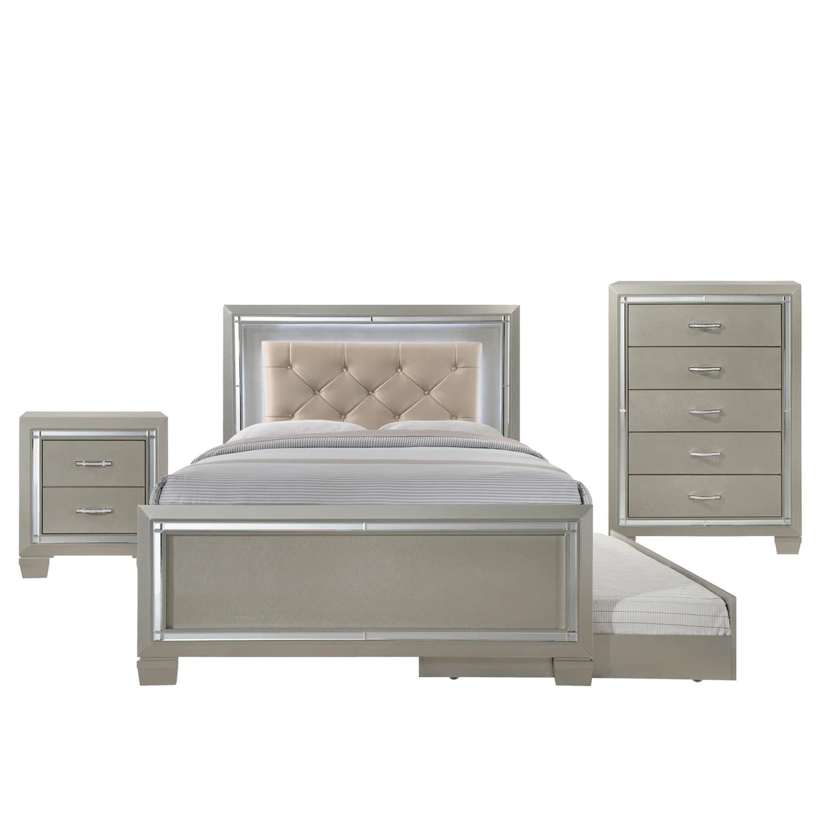 4 Piece Full Panel Bedroom Set L64085