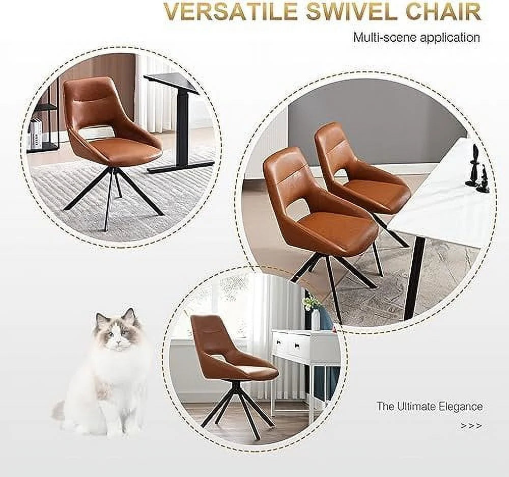 Faux Leather Armless Swivel Desk Chair K416062