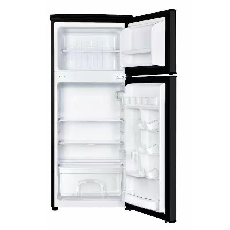 18.5 in. W 4.5 cu. ft. Black 2-Door Mini Refrigerator with Freezer O510