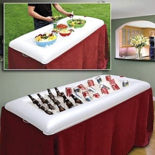 White Inflatable Serving Bar with Drain Plug M851