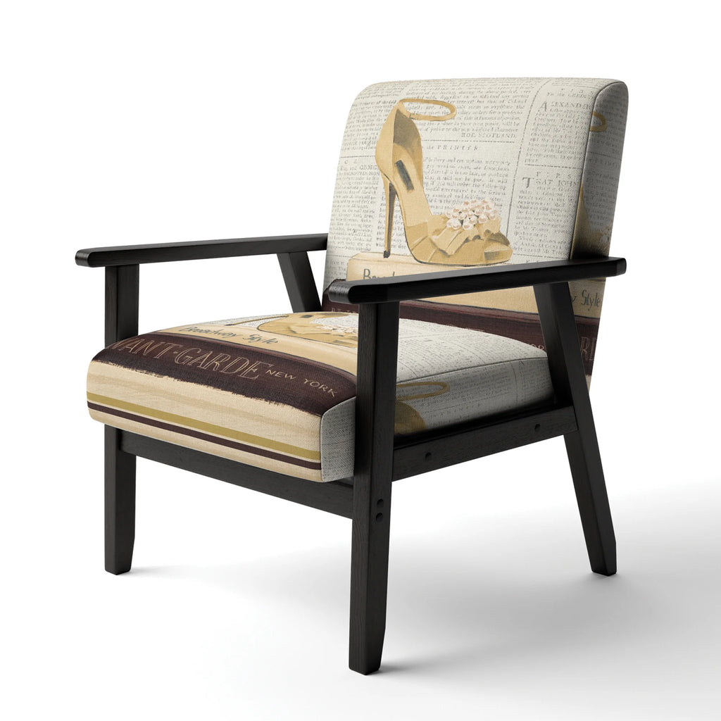 Gold Upholstered Accent Chair O136