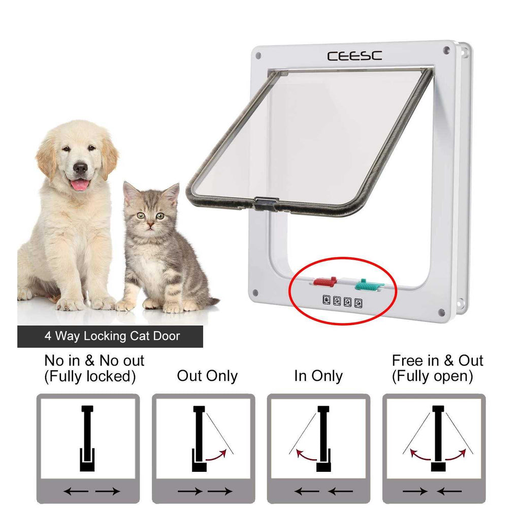 Extra Large 4 Way Locking Cat Door P44069