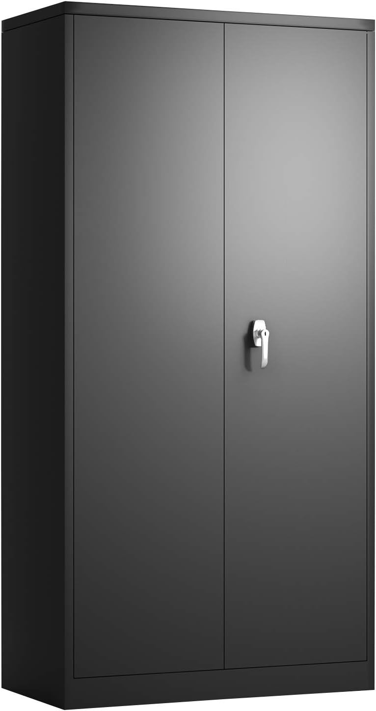 Metal Storage Cabinet with 2 Doors and 4 Adjustable Shelves S3411