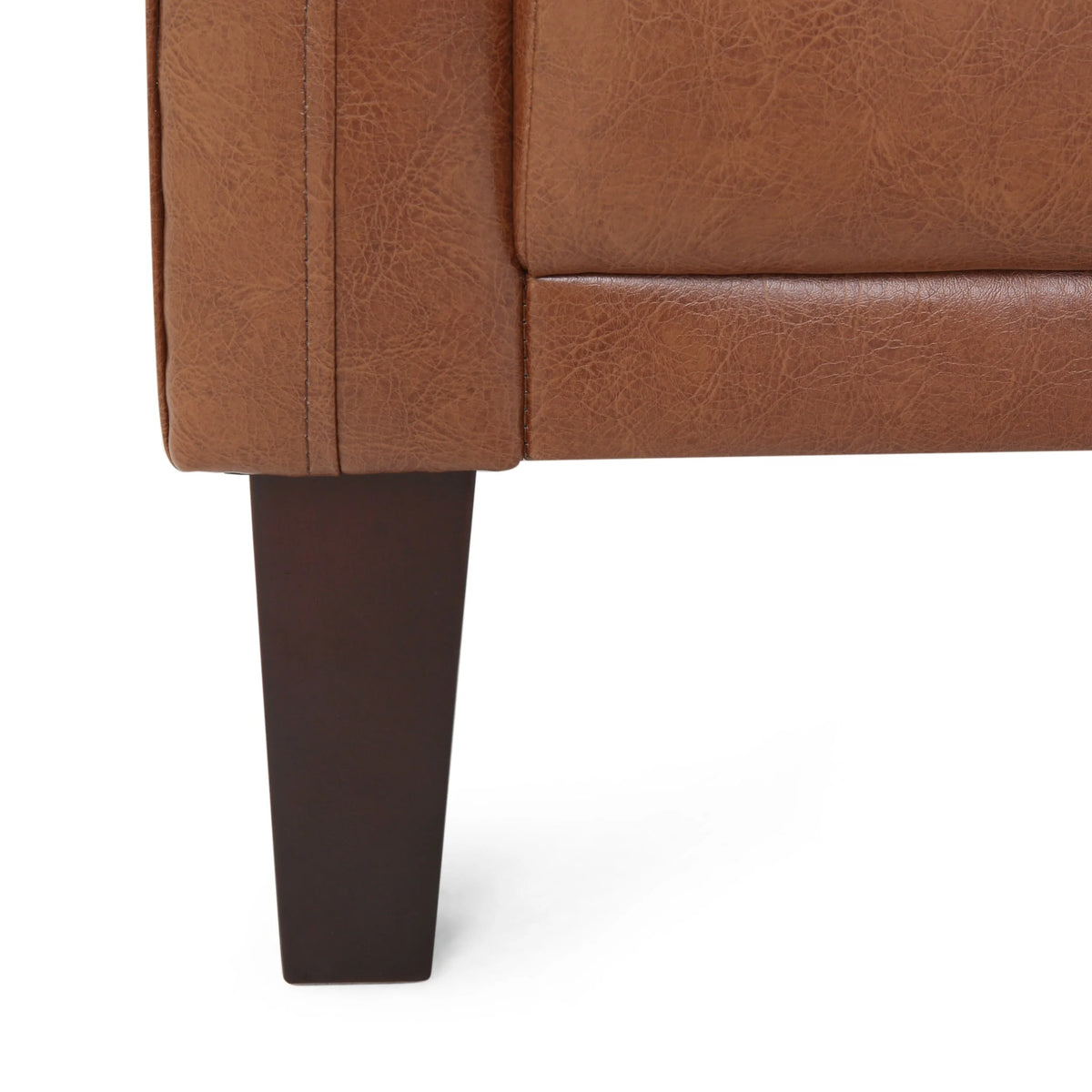 Brown Upholstered Loveseat V70211