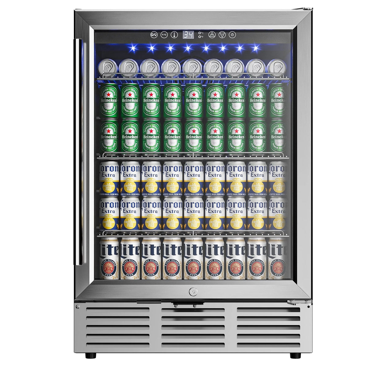 15 Beverage Cooler 32 Bottle Wine Fridge Glass Door F136653