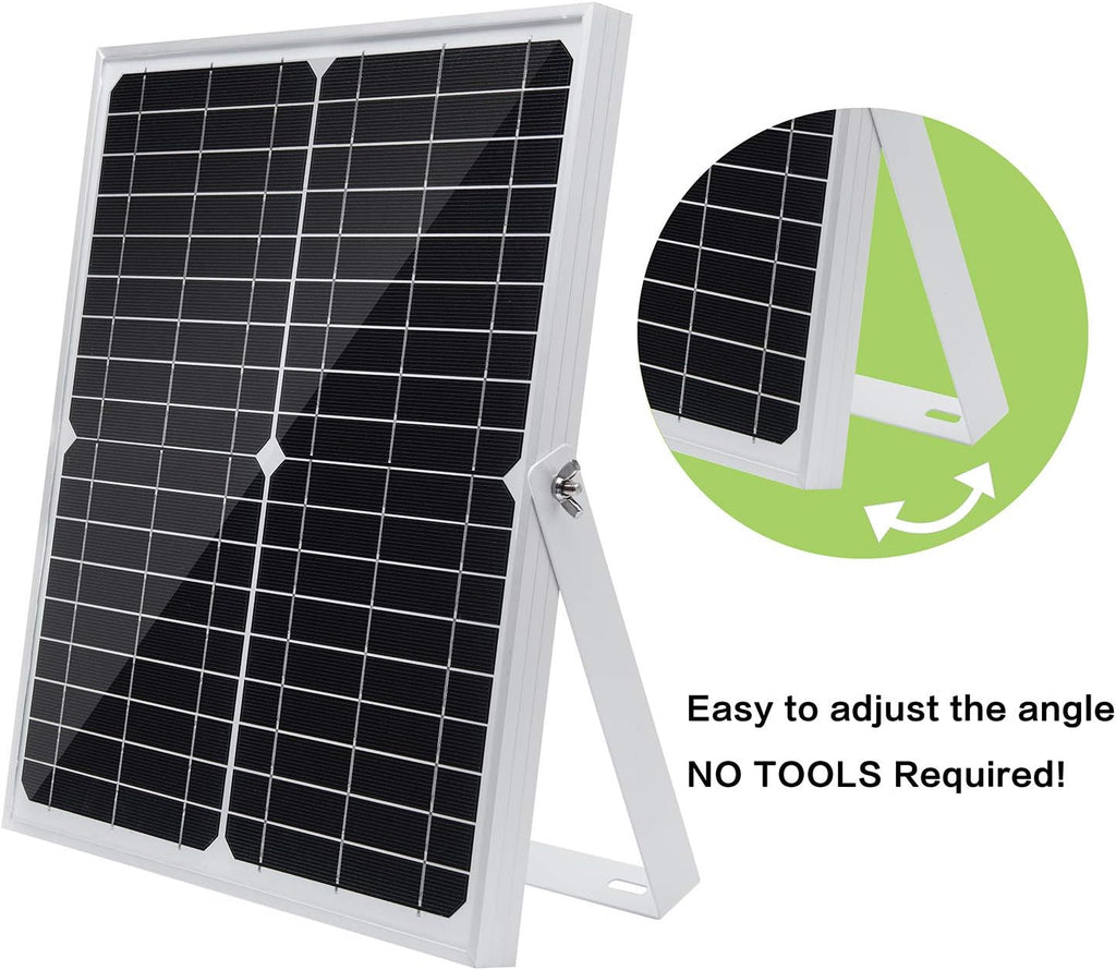 20W 12V Solar Panel Kit with 10A PWM Charge Controller and Mount Tilt Rack Bracket I49011
