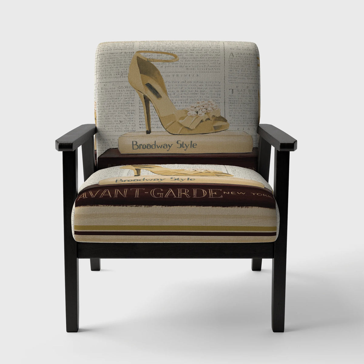 Gold Upholstered Accent Chair O136