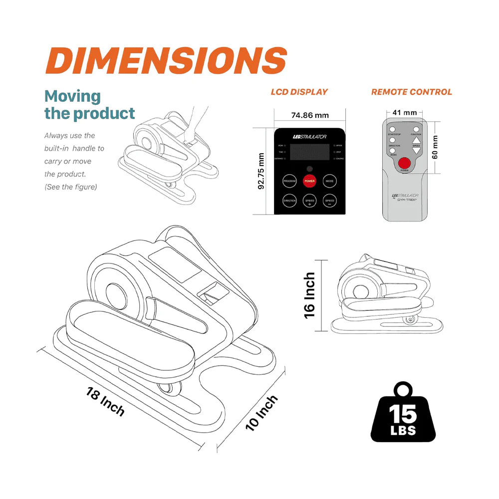 Seated Under Desk Elliptical Machine with Remote Control K24382