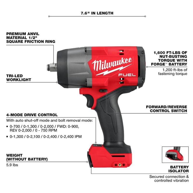 18V Lithium-Ion Brushless Cordless 1/2 in. and 3/8 in. Impact Wrench V322