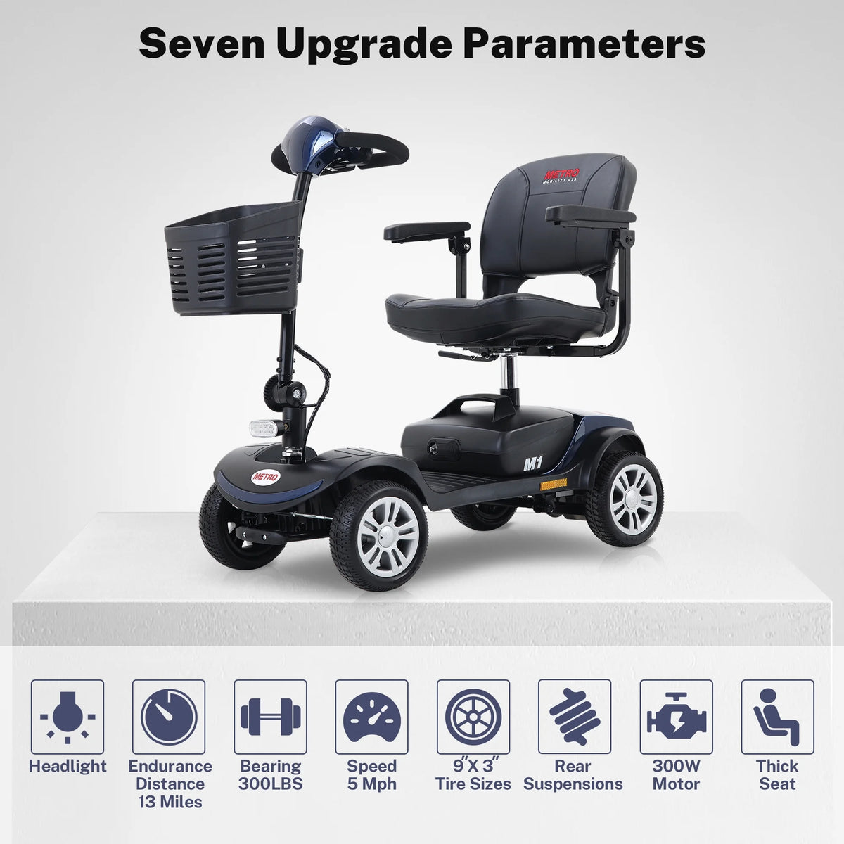 Blue 4 Wheel Mobility Scooter R4709