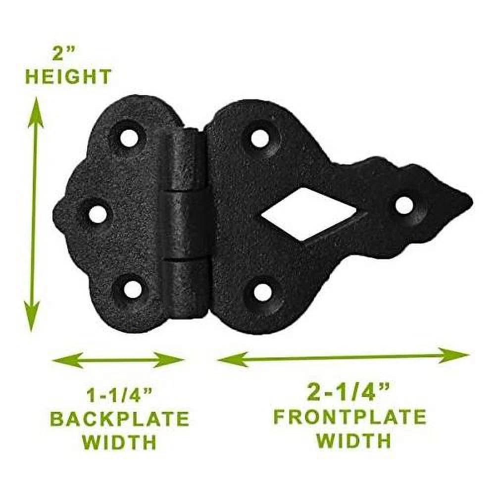 Black Wrought Iron 3/8 In. Offset Cabinet Hinge, Pack Of 4 X20119