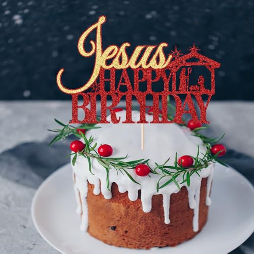 Christmas Cake Toppers 10Pcs Golden Acrylic Q453565
