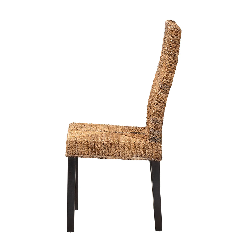 Dark Brown Mahogany Wood Dining Chair P1649