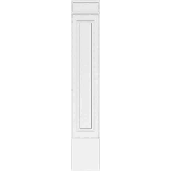PVC Raised Panel Pilaster with Decorative Capital & Base (Pair) G155