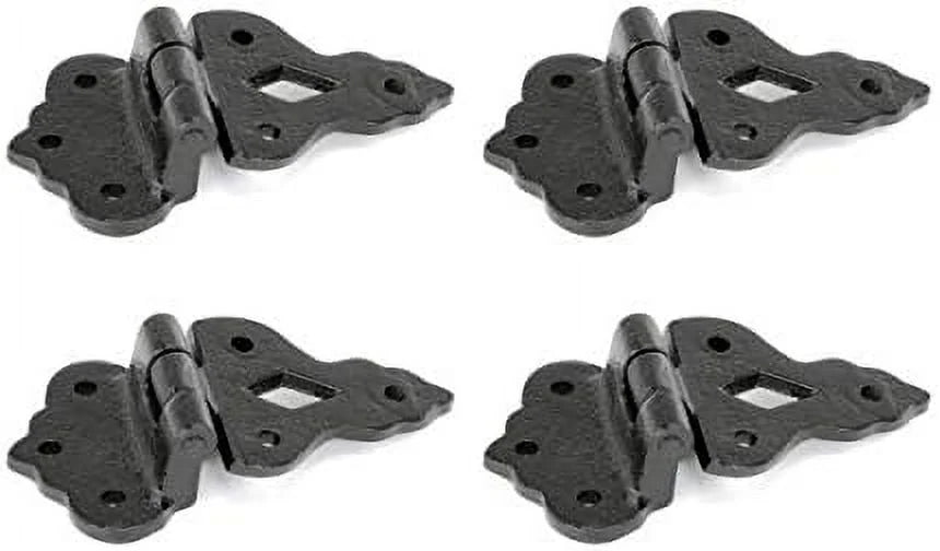 Black Wrought Iron 3/8 In. Offset Cabinet Hinge, Pack Of 4 X20119