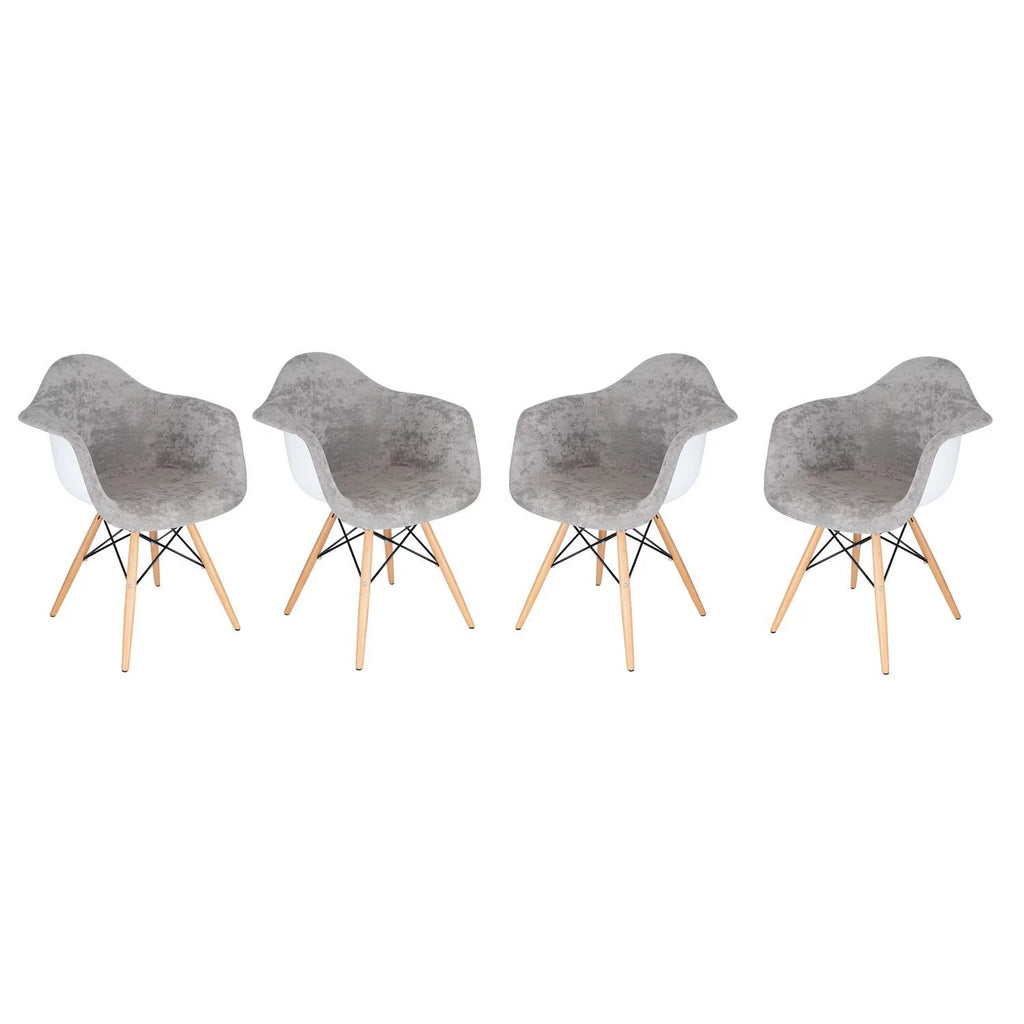 Velvet Accent Chair Set of 4 S674296